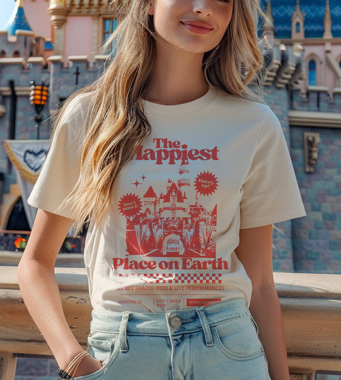 The Happiest Place on Earth Comfort Colors Unisex Garment-Dyed T-shirt