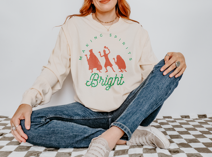 Making Spirits Bright Comfort Colors Unisex Garment-dyed Long Sleeve T-Shirt