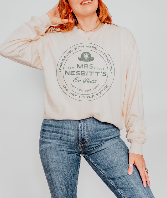 Mrs. Nesbitt's Tea House Comfort Colors Unisex Garment-dyed Long Sleeve T-Shirt