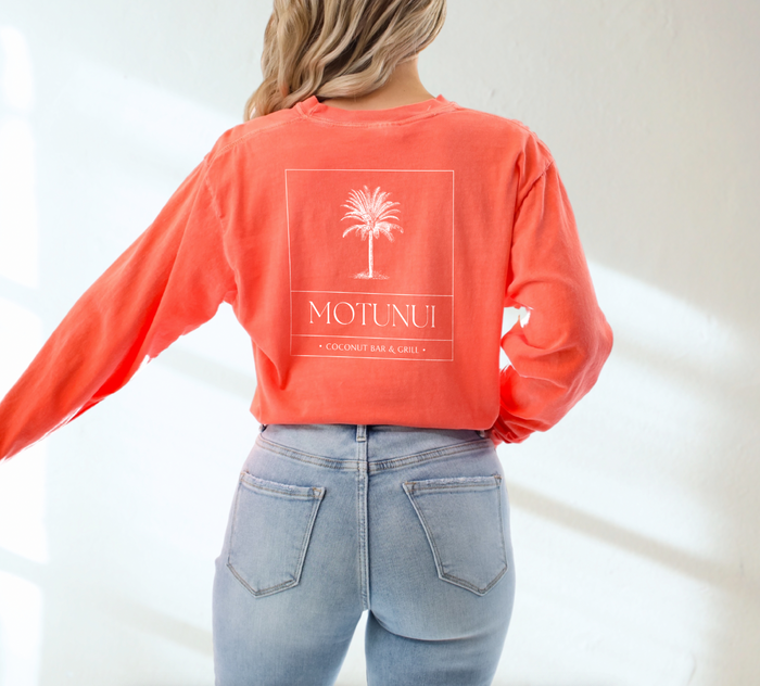 Motunui Coconut Bar and Grill Comfort Colors Unisex Garment-dyed Long Sleeve T-Shirt