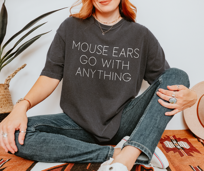 Mouse Ears Go With Anything Comfort Colors Unisex Garment-Dyed T-shirt