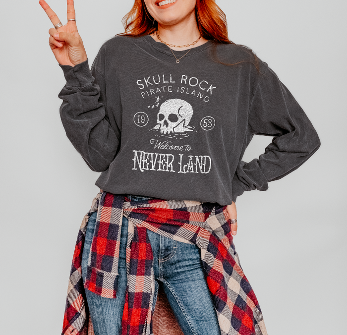 Skull Rock Comfort Colors Unisex Garment-dyed Long Sleeve T-Shirt