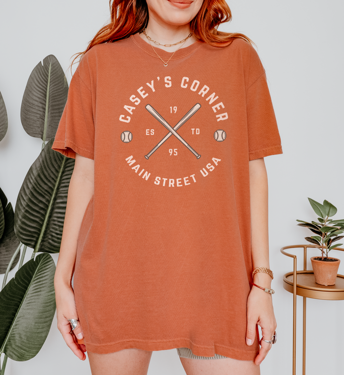 Casey’s Corner Distressed Comfort Colors Unisex Garment-Dyed T-shirt