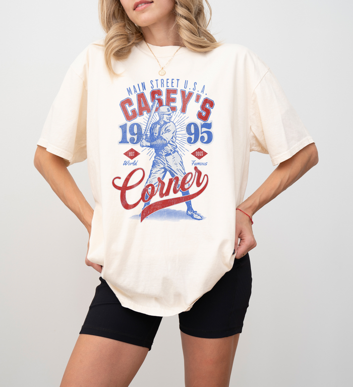 Casey’s Corner Distressed Comfort Colors Unisex Garment-Dyed T-shirt