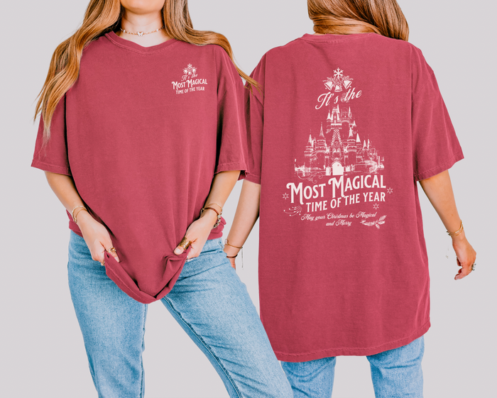 It's The Most Magical Time of the Year Castle Comfort Colors Unisex Garment-dyed Long Sleeve T-Shirt