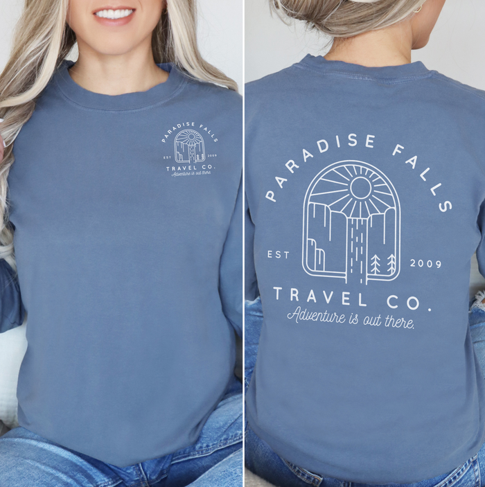 Paradise Falls Comfort Colors Unisex Garment-dyed Long Sleeve T-Shirt