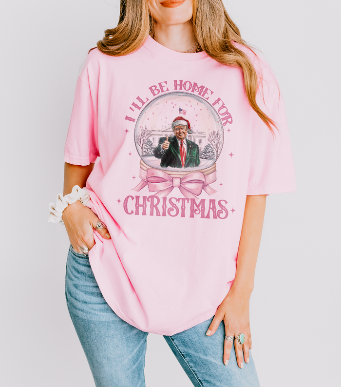 I'll Be Home For Christmas Comfort Colors Unisex Garment-Dyed T-shirt