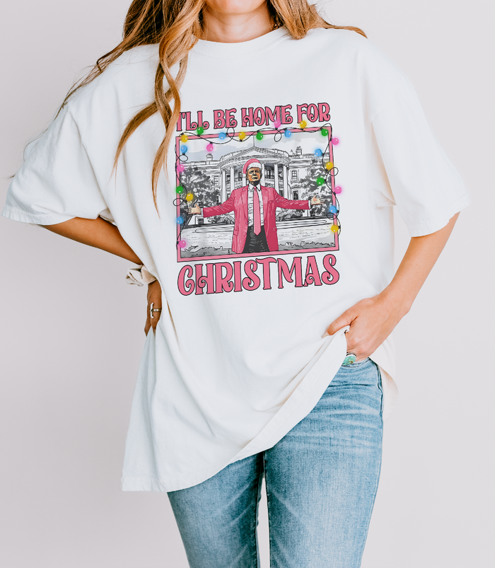 I'll Be Home For Christmas Comfort Colors Unisex Garment-Dyed T-shirt