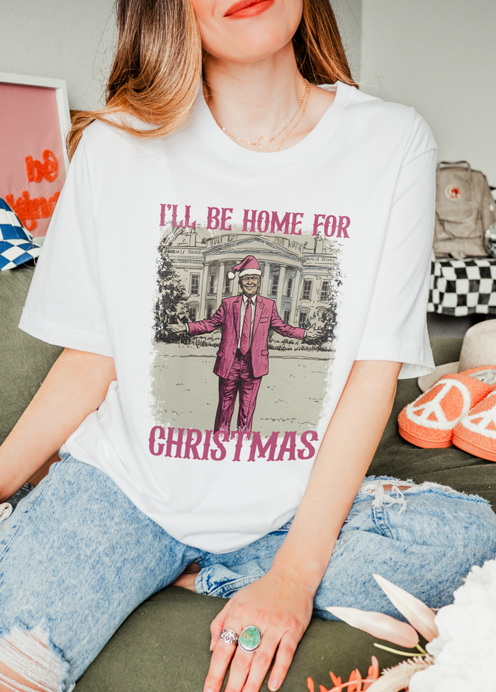 I'll Be Home For Christmas Comfort Colors Unisex Garment-Dyed T-shirt