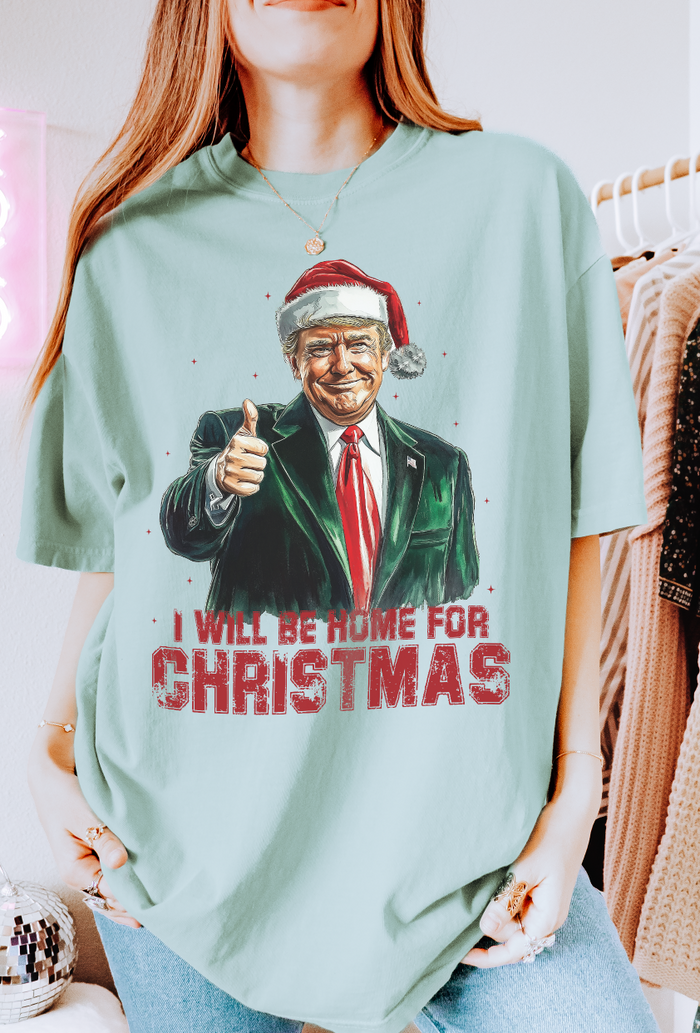 I Will Be Home For Christmas Comfort Colors Unisex Garment-Dyed T-shirt