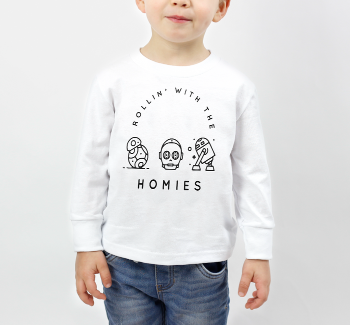 Rollin’ With The Homies Rabbit Skins Toddler Long Sleeve Tee