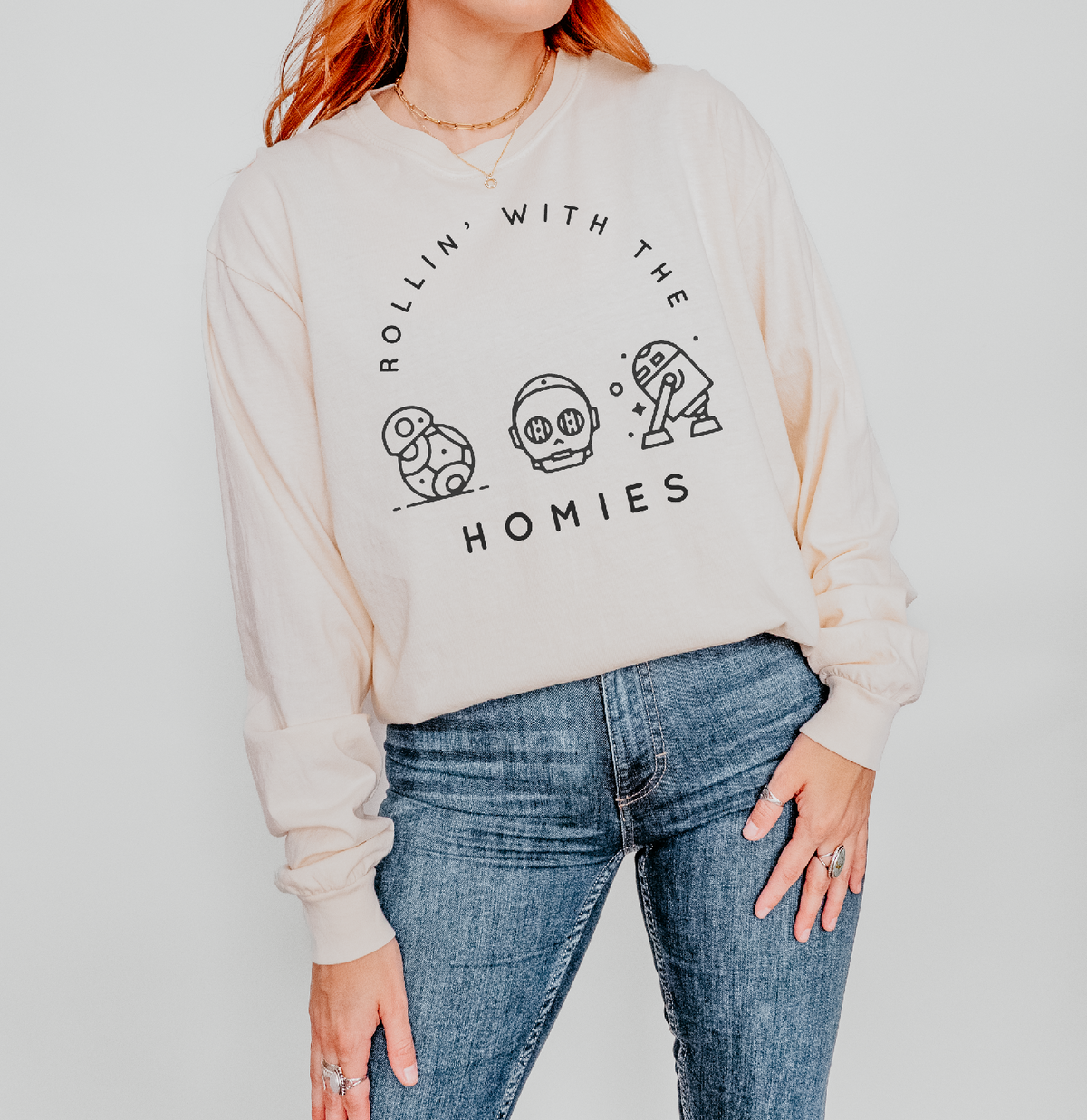 Rollin’ With The Homies Comfort Colors Unisex Garment-dyed Long Sleeve T-Shirt