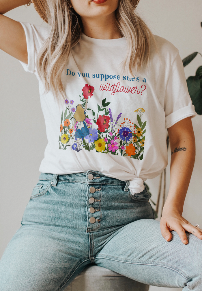 Do You Suppose She's A Wildflower Bella Canvas Unisex Jersey Short Sleeve Tee