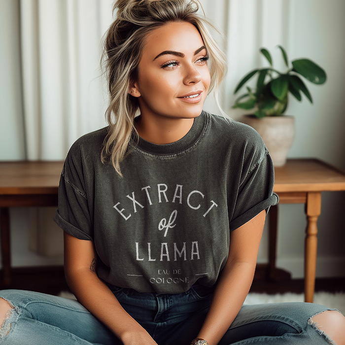 Extract of Llama Comfort Colors Unisex Garment-Dyed T-shirt