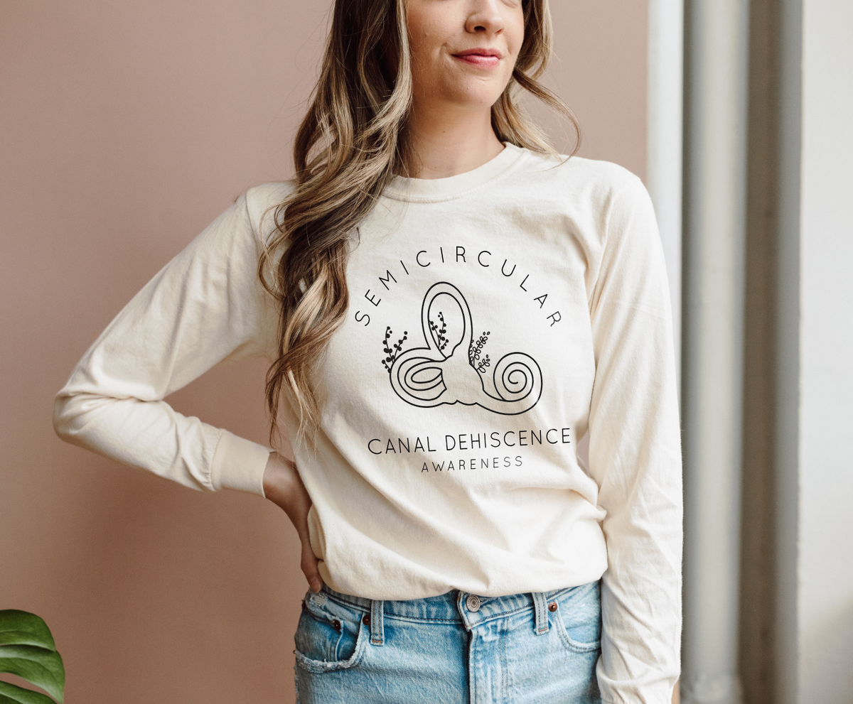 Semicircular Canal Dehiscence Comfort Colors Unisex Garment-dyed Long Sleeve T-Shirt