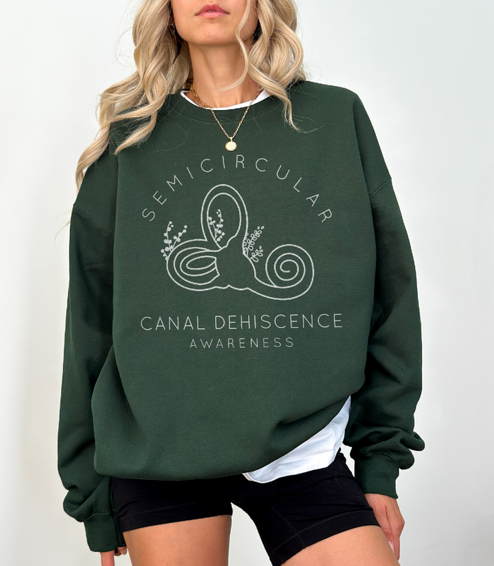 Semicircular Canal Dehiscence Awareness Gildan Unisex Heavy Blend™ Crewneck Sweatshirt