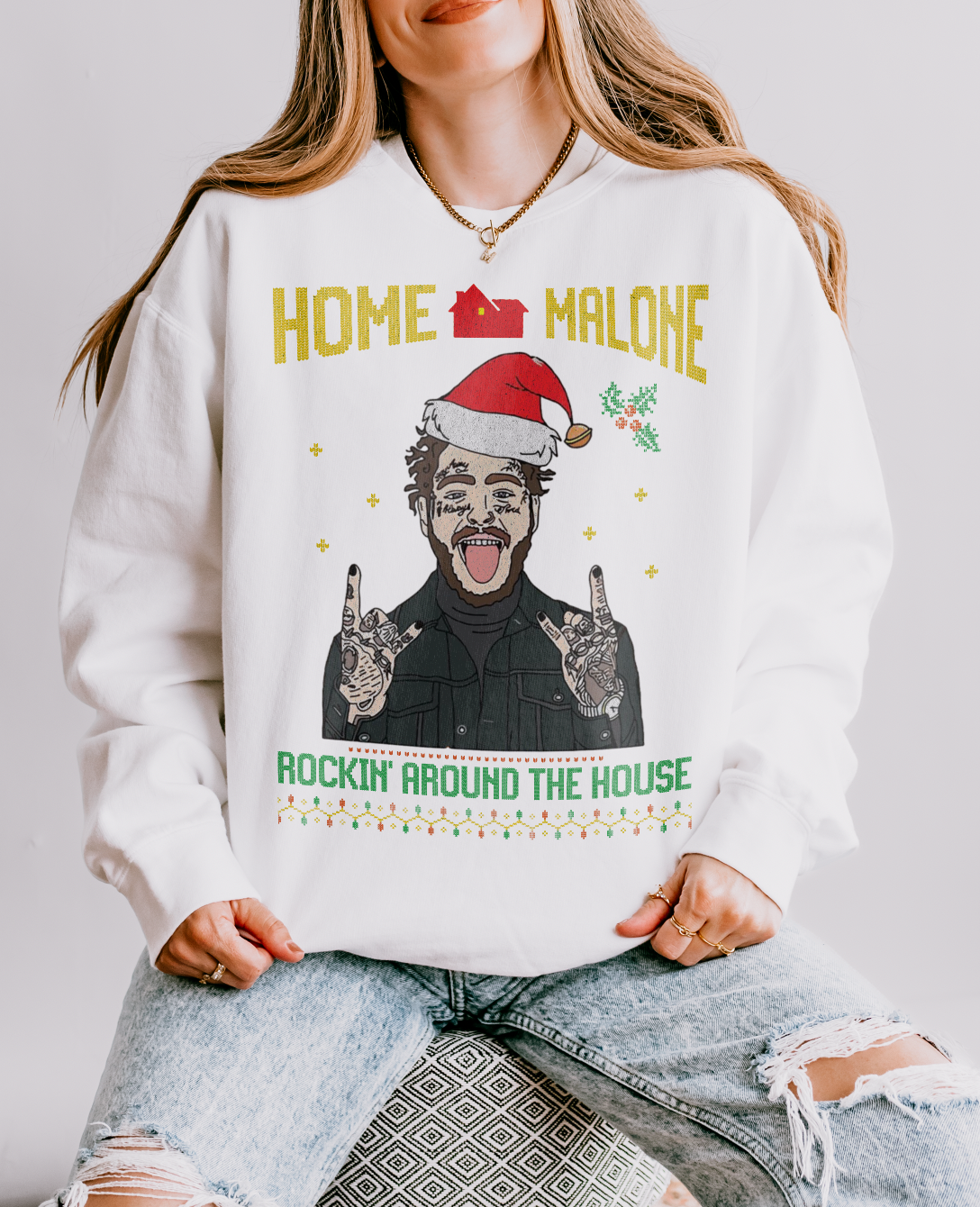 Home Malone Unisex Lightweight Comfort Colors Crewneck Sweatshirt