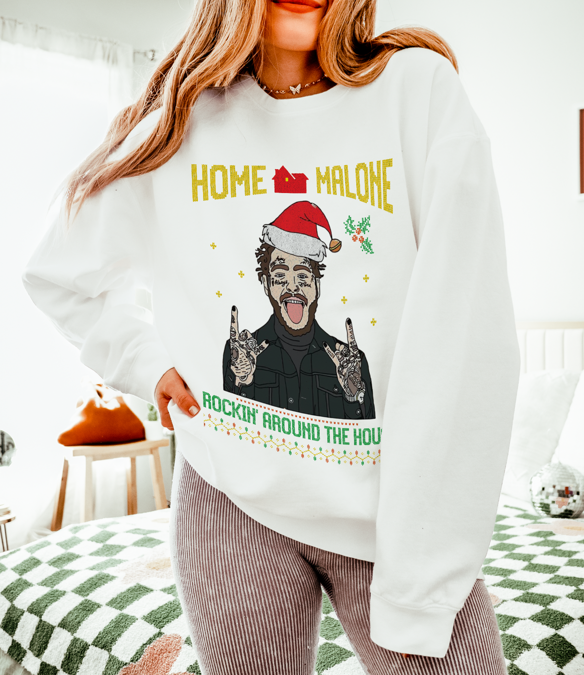 Home Malone Unisex Lightweight Comfort Colors Crewneck Sweatshirt