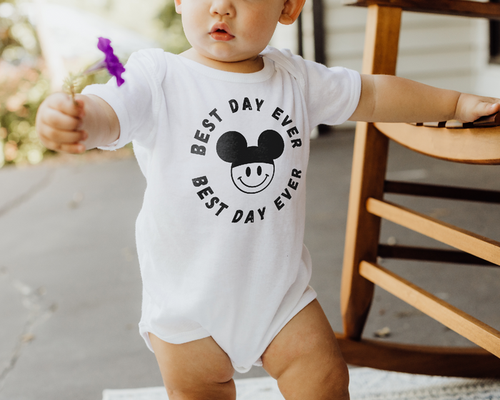 Best Day Ever Rabbit Skins Infant Fine Jersey Bodysuit