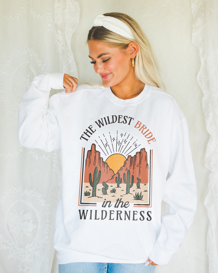 Wildest Bride In The Wilderness Comfort Colors Unisex Garment-Dyed Sweatshirt