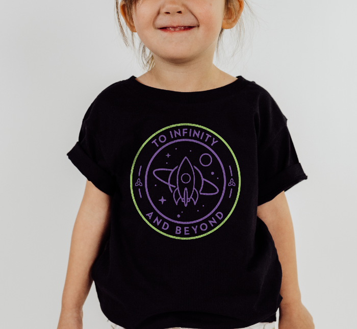 To Infinity And Beyond Bella Canvas Toddler Short Sleeve Tee