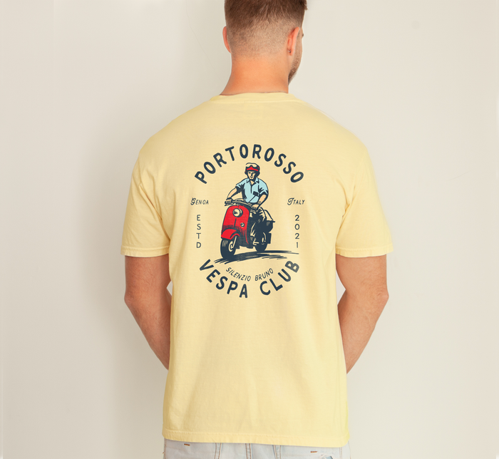 Portorosso Vespa Club Comfort Colors Unisex Garment-Dyed T-shirt