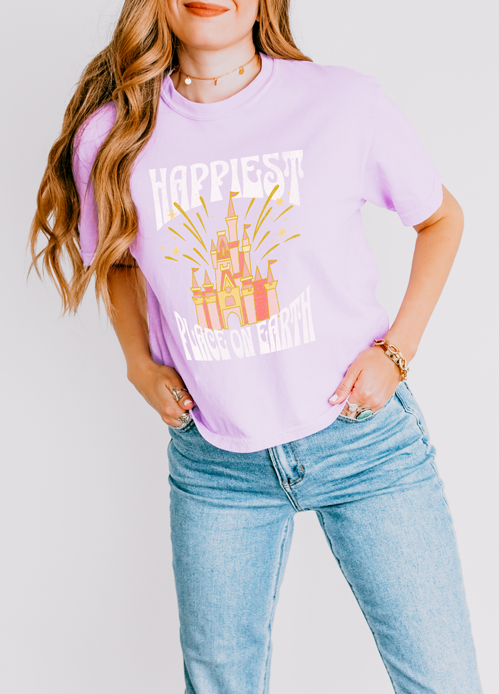 Happiest Place On Earth Comfort Colors Women's Boxy Tee