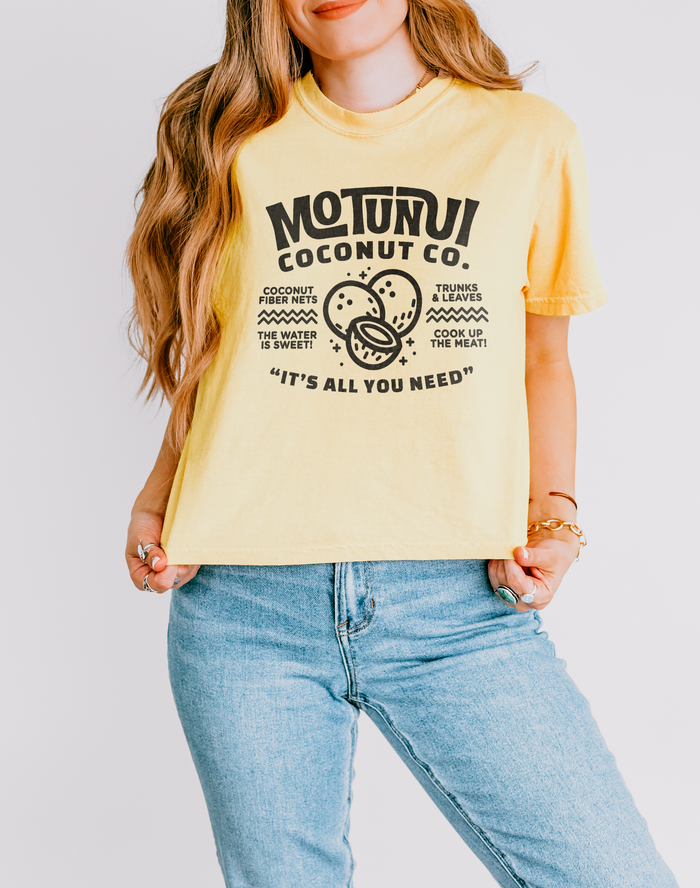 Motunui Coconut Company Comfort Colors Women's Boxy Tee