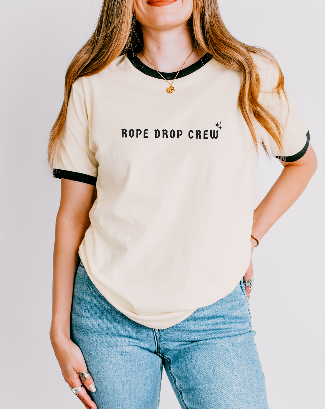 Rope Drop Crew Next Level Unisex Cotton Ringer T-Shirt