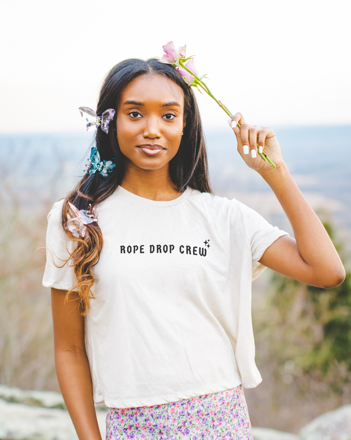 Rope Drop Crew Bella Canvas Women's Flowy Cropped Tee