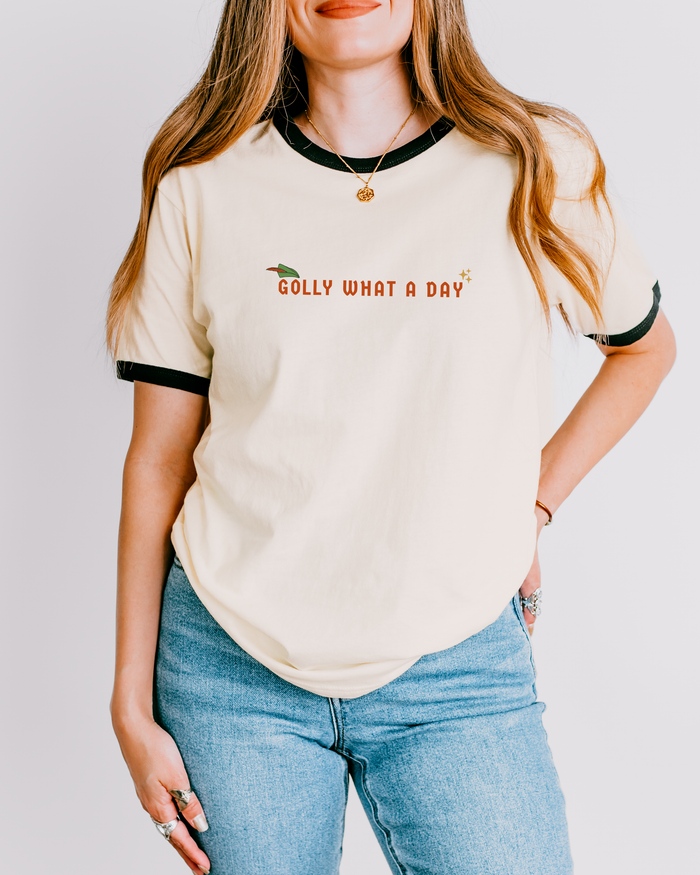 Golly What A Day Next Level Unisex Cotton Ringer T-Shirt