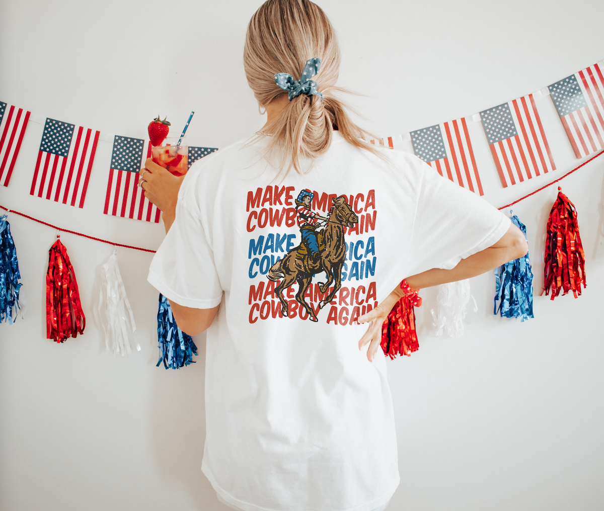 Make America Cowboy Again Comfort Colors Unisex Garment-Dyed T-shirt