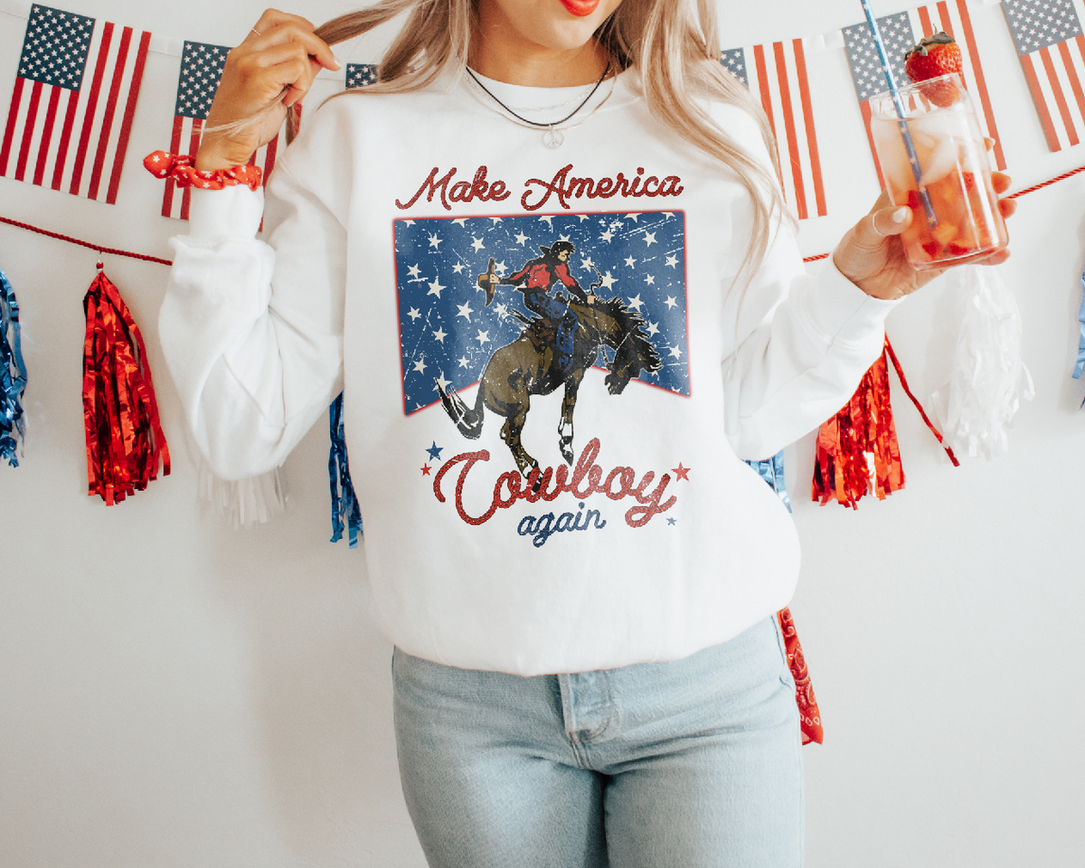 Make America Cowboy Again Gildan Unisex Heavy Blend™ Crewneck Sweatshirt