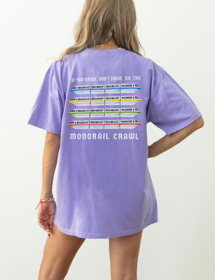 If You Drink Don't Drive Do The Monorail Crawl Comfort Colors Unisex Garment-Dyed T-shirt