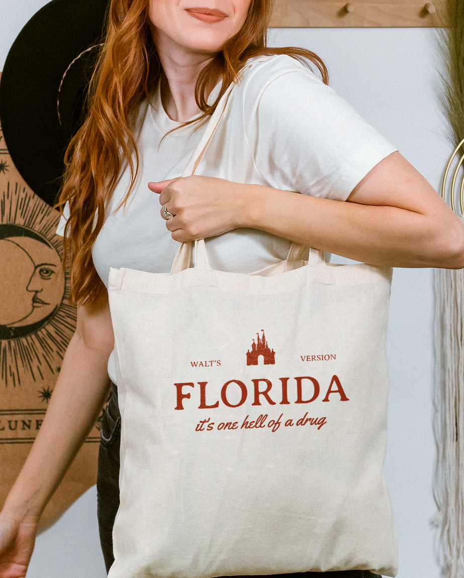 Florida It's One Hell Of A Drug Cotton Canvas Tote Bag