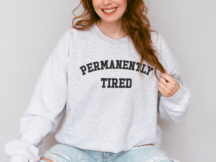 Permanently Tired Gildan Unisex Heavy Blend™ Crewneck Sweatshirt