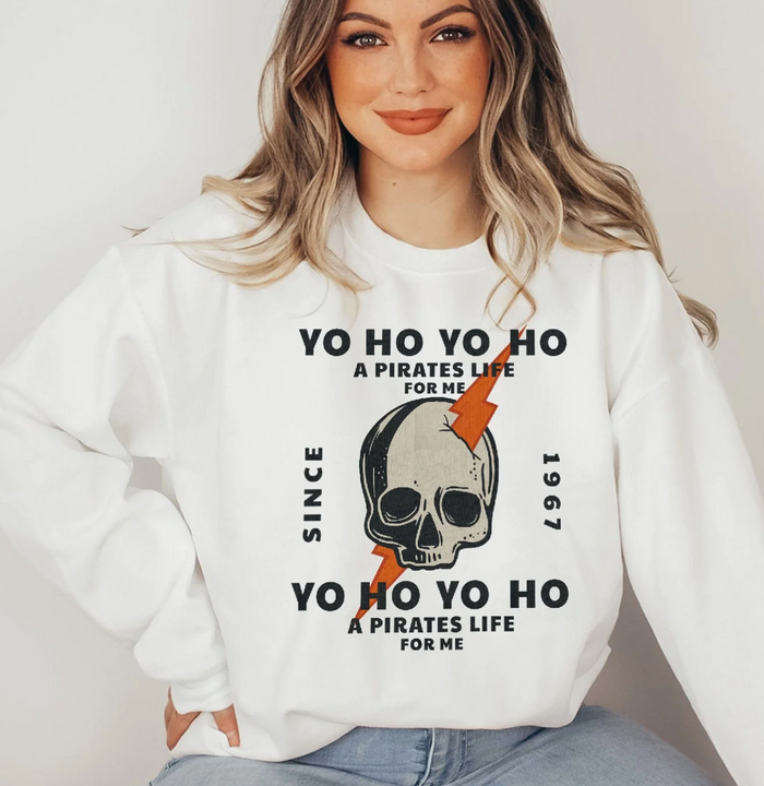 Yo Ho Pirates Life For Me Gildan Unisex Heavy Blend™ Crewneck Sweatshirt