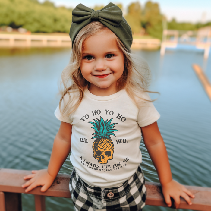 Yo Ho Pirates Life For Me Bella Canvas Toddler Short Sleeve Tee