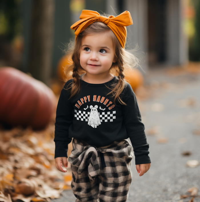 Happy Haunts Rabbit Skins Toddler Long Sleeve Tee