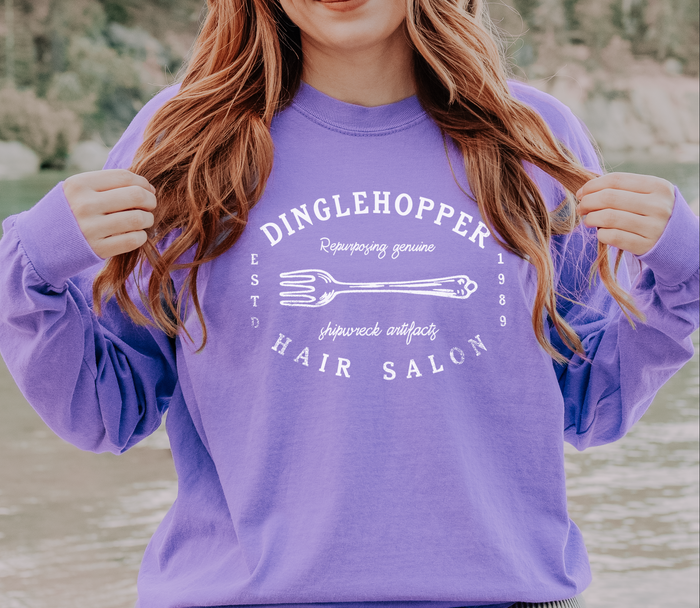 Dinglehopper Hair Salon Comfort Colors Unisex Garment-dyed Long Sleeve T-Shirt