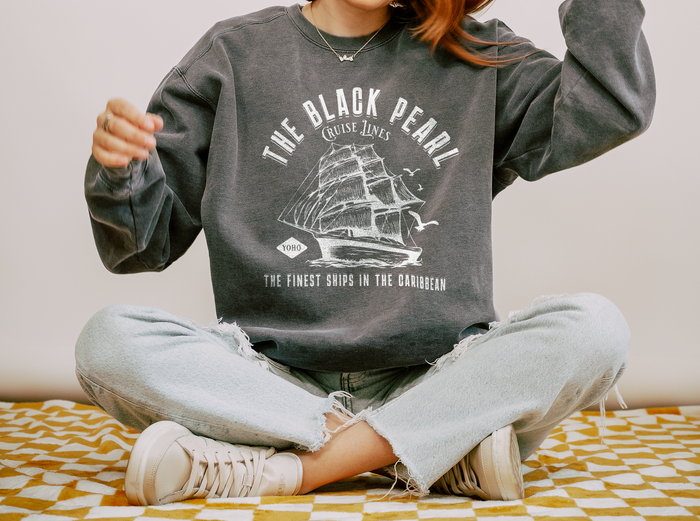 Black Pearl Cruise Lines Comfort Colors Unisex Garment-Dyed Sweatshirt