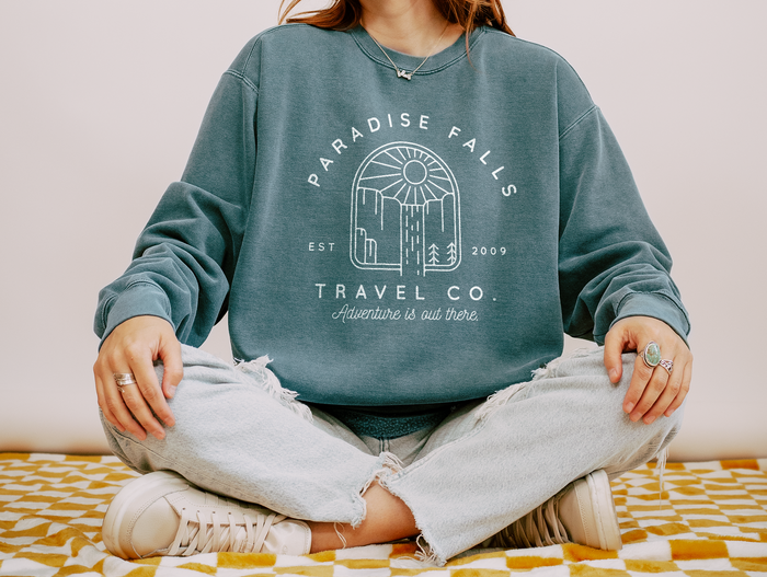 Paradise Falls Vacation Co. Comfort Colors Unisex Garment-Dyed Sweatshirt