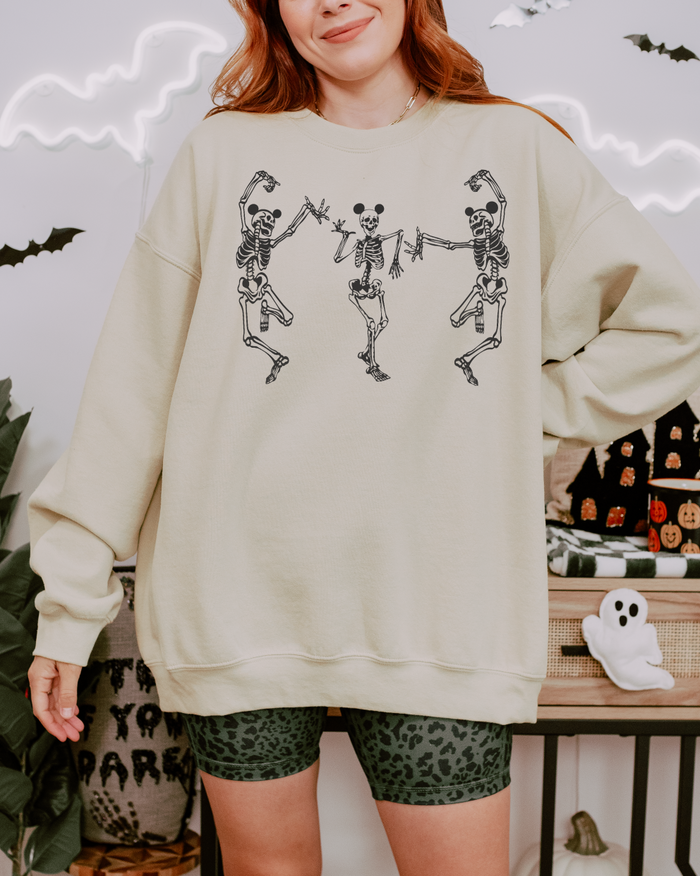 Dancing Skeletons with Ears Gildan Unisex Heavy Blend™ Crewneck Sweatshirt