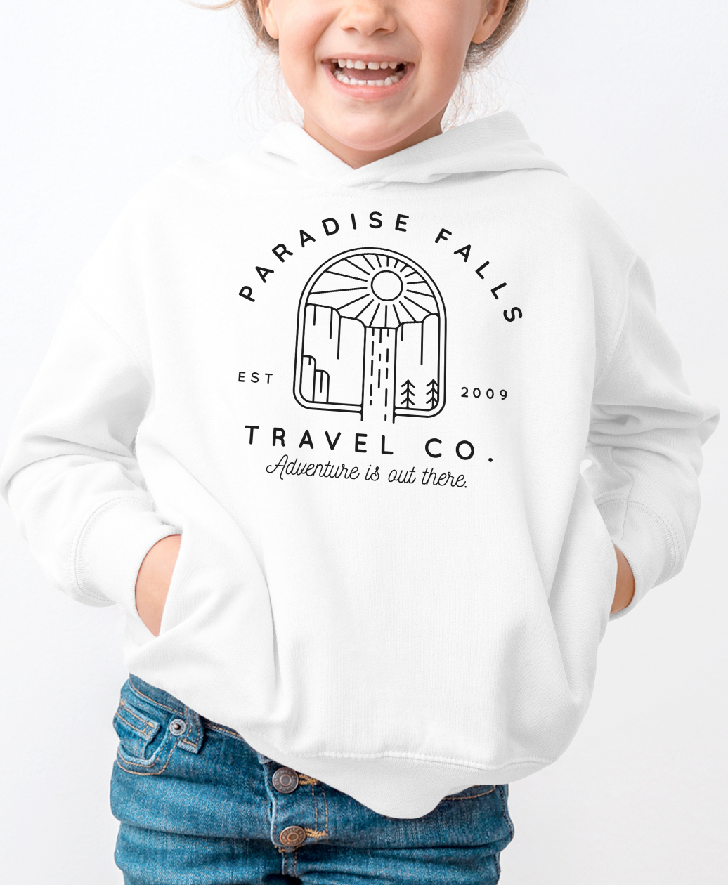 Paradise Falls Vacation Co. Gildan Youth Heavy Blend Hooded Sweatshirt