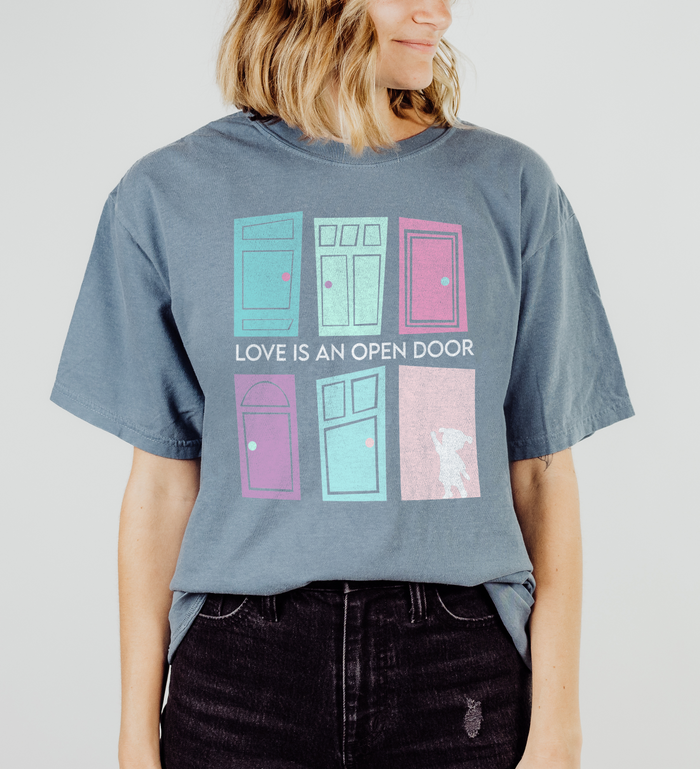 Love Is An Open Door Comfort Colors Unisex Garment-Dyed T-shirt