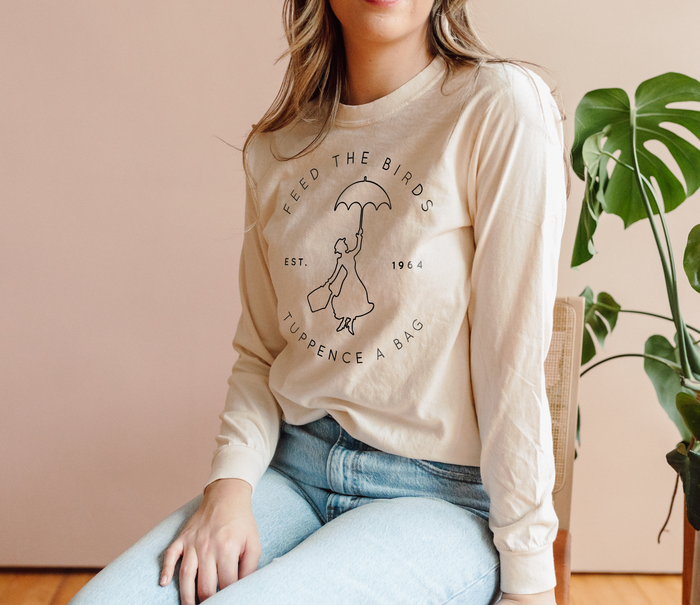 Feed The Birds Comfort Colors Unisex Garment-dyed Long Sleeve T-Shirt