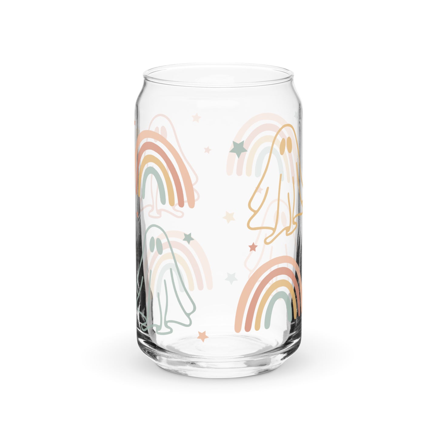 Rainbow Ghost Can-shaped glass