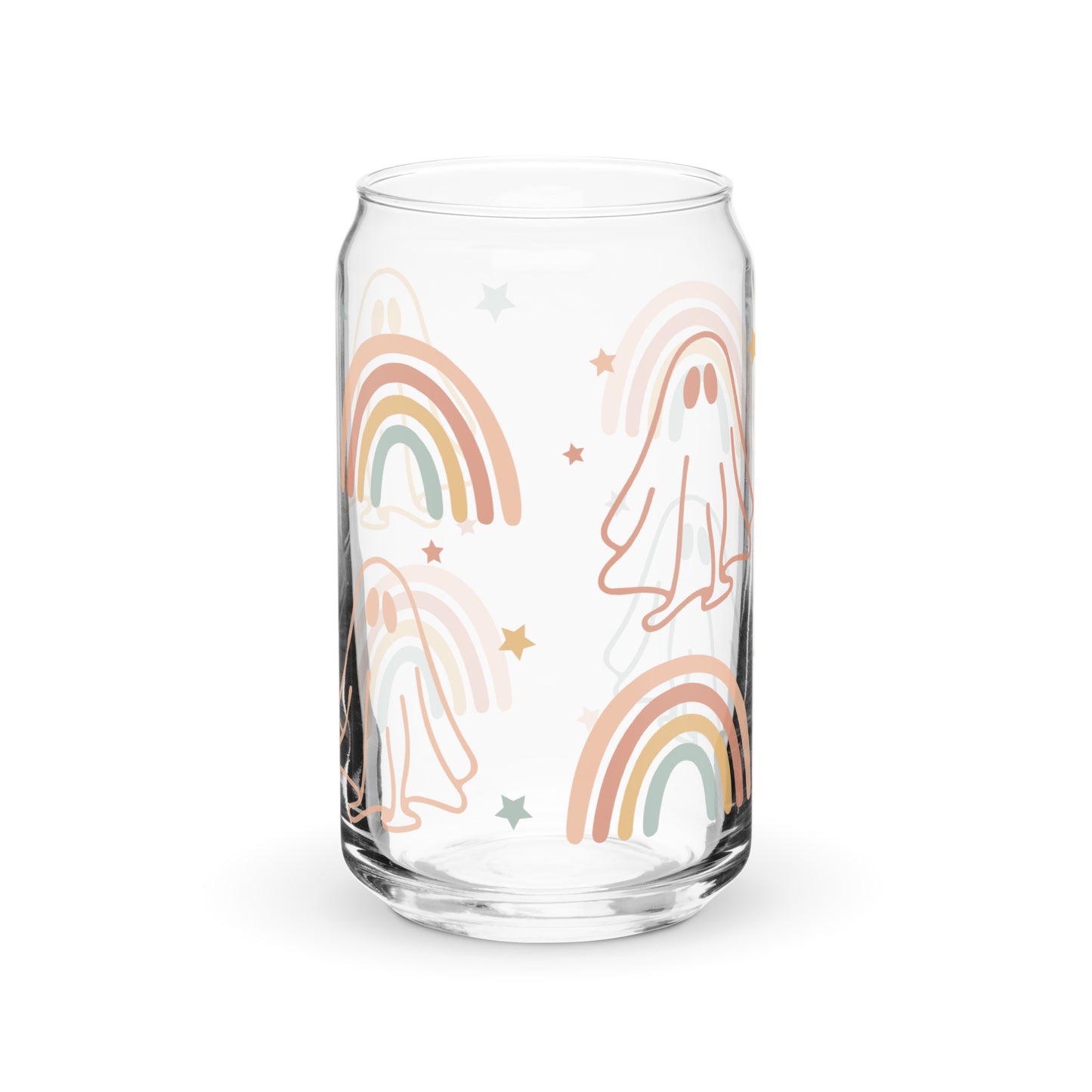 Rainbow Ghost Can-shaped glass